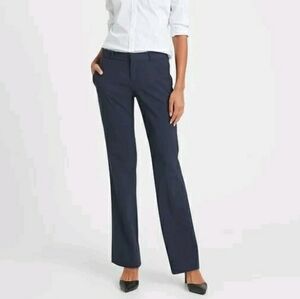 Banana Republic Logan Trousers Washable Wool Navy with White polka dots Size 2